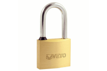 Timco Veto Brass Padlock Long Shackle - 40mm