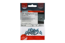 Timco Self-Tapping Countersunk Silver Screws - 8 x ½\" (22pcs)