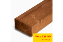 100 x 200mm (8 x 4\") Treated Sawn Timber Sleeper 2.4m Brown