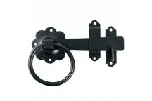 Timco Ring Gate Latch Plain Black - 6\"