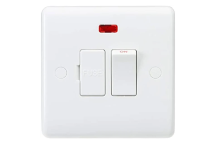 13A Switched Slimline Fused Socket with Neon  - White