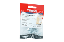 Timco Carriage Bolts & Hex Nut -  M8 x  50mm (4pcs)