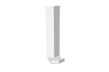 uPVC Square Fascia Internal Corner 300mm - White