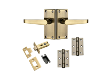 Victorian Straight Door Pack - Brass