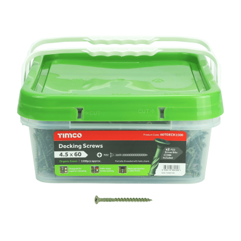 Timco Decking Screws Countersunk Exterior Green - 4.5 x 60mm (1500pcs)