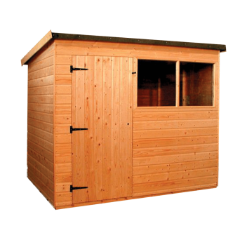 Treated Suffolk Pent Shed - 2.1 x 1.m / 6.9ft x 5ft