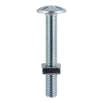 Timco Roofing Bolt & Square Nut - M6 x 30mm (10pcs)