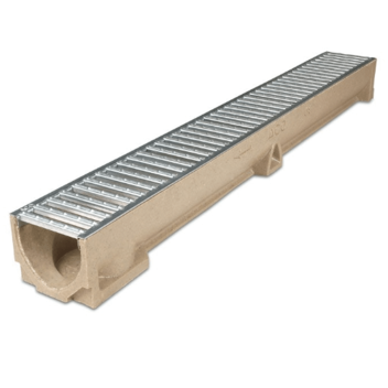 Aco Resin RainDrain Channel & Metal Grate - 1m