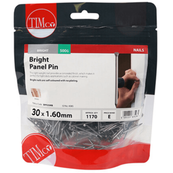 Timco Panel Pins Bright - 30 x 1.6mm (0.5kg)