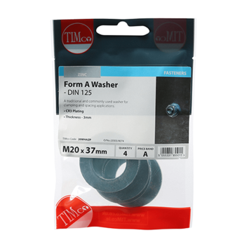 Timco Form A Washers - M20 (4pcs)