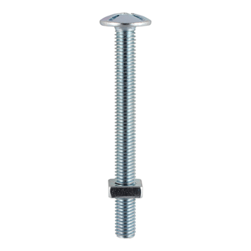 Timco Roofing Bolt & Square Nut - M6 x 60mm (6pcs)