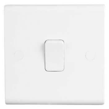 6A Single Gang 2 Way Slimline Switch - White