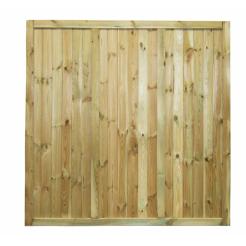 Tongue & Groove Flat Top Fence Panel - 1.83m x 1.83m (6 x 6\')