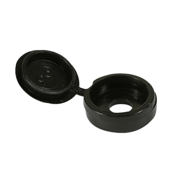 Timco Hinged Screw Caps Small Black - To fit 3.0 to 4.5 Screw