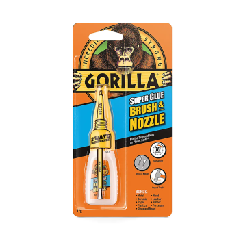 Gorilla Super Glue Brush and Nozzle - 12g