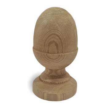 Treated Acorn Post Finial Green - 100mm