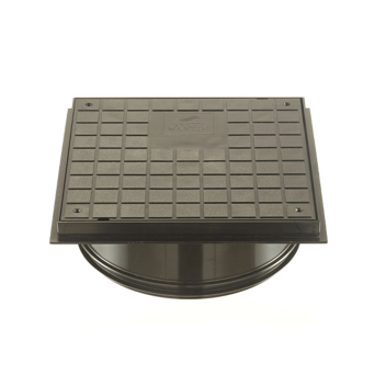 Shallow Access Chamber Sealed Lid for Driveways 315mm Diameter 35kN Black