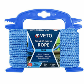 Timco Blue Poly Rope - 10mm x 10m