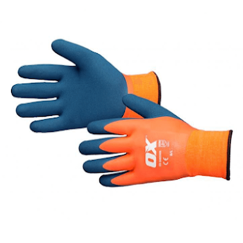 Ox Waterproof Thermal Latex Gloves - Size XL