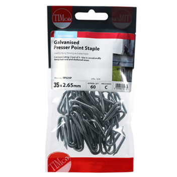 Timco Presser Point Staples Galvanised - 30 x 3.35mm (1kg)