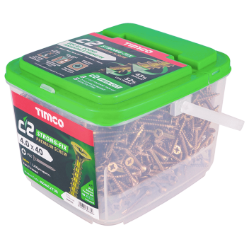 Timco C2 Multi-Purpose Premium Screws - 4.0 x 40mm (1200pcs)