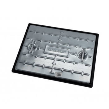 Manhole Cover 10 Tonne Cover & Frame Recessed Slimline - 450 x 600mm