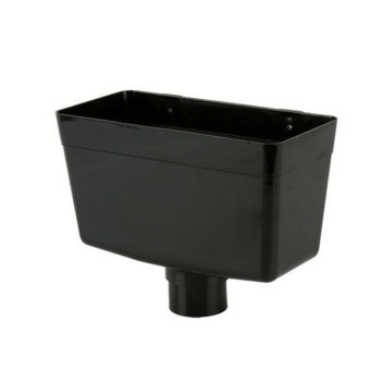 Roundstyle Downpipe Rainwater Head Black