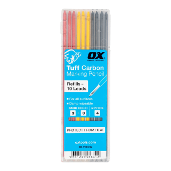 Ox Tuff Carbon Marking Pencil Refill (10pcs)