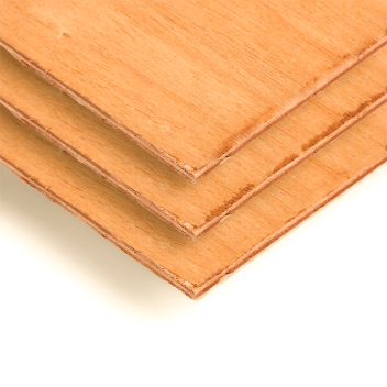 Hardwood Faced Plywood  5.5mm - 2.4 x 1.2m (8 x 4\')