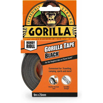 Gorilla Handy Roll Tape 25mm x 9m - Black