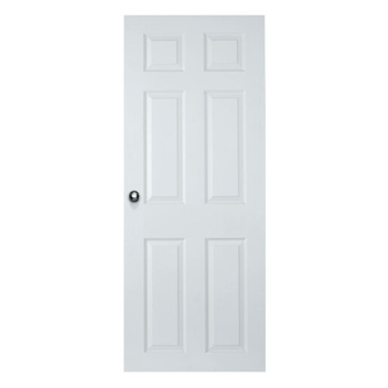 White Grained 6 Panel Moulded Door - W726 x H2040mm