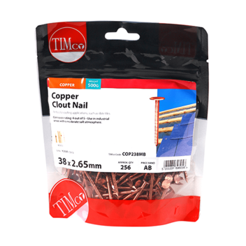 Timco Clout Nails Copper - 38 x 2.65mm (0.5kg)