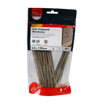 Timco Solo Countersunk Woodscrews - 6.0 x 150mm (35pcs)