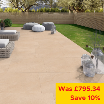 Porcelain Patio Pack Tuscany Beige  - 900 x 600mm / 22.1sqm