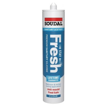 Soudal Stay Fresh Sanitary Silicone - Clear 290ml