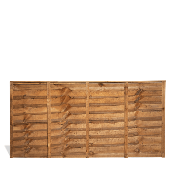 Overlap Fence Panel - 1.83 x 0.91m (6 x 3\') Brown