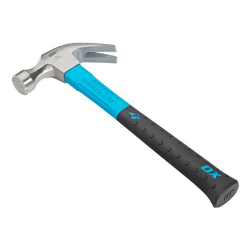 Ox Pro Fibreglass Handle Claw Hammer - 16oz