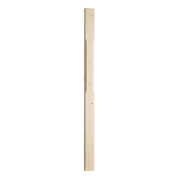 Benchmark Pine Half Stop Chamfered Newel Post