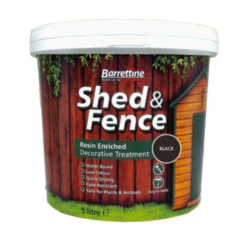 Shed & Fence Paint Black - 5L