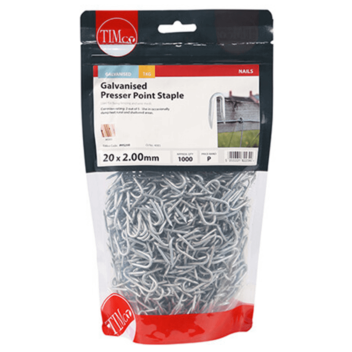 Timco Presser Point Staples Galvanised - 20 x 2.00mm (1kg)