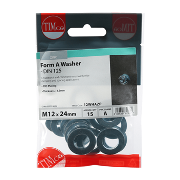 Timco Form A Washers - M12 (15pcs)