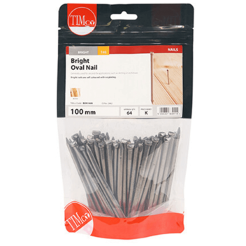 Timco Oval Nails Bright - 100mm (1kg)