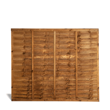 Overlap Fence Panel - 1.83 x 1.525m (6 x 5\') Brown