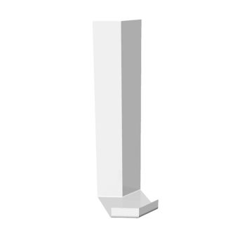 uPVC Square Fascia Internal Corner 300mm - White