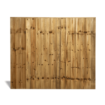 Feather Edge Fence Panel - 1.8 x 1.5m (6 x 5\') Green