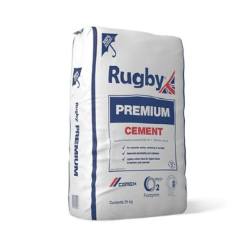 Rugby Cement Plastic Bag 25kg - White