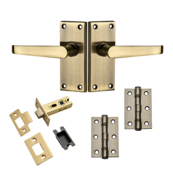 Victorian Straight Door Pack - Brass