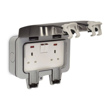 IP66 Weatherproof 2 Gang DP Socket